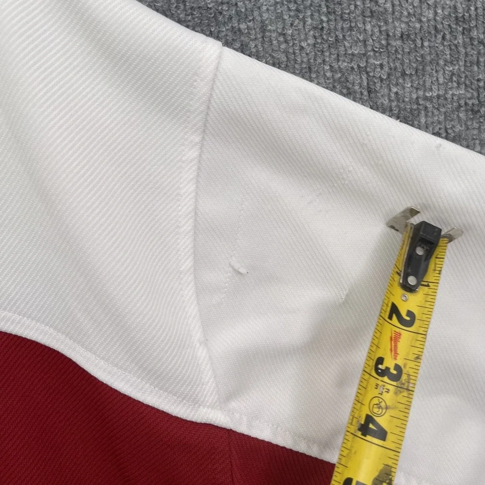 Nike Elite Team Stanford Shirt Mens Sz XL Warm Up Button Up Red Basketball